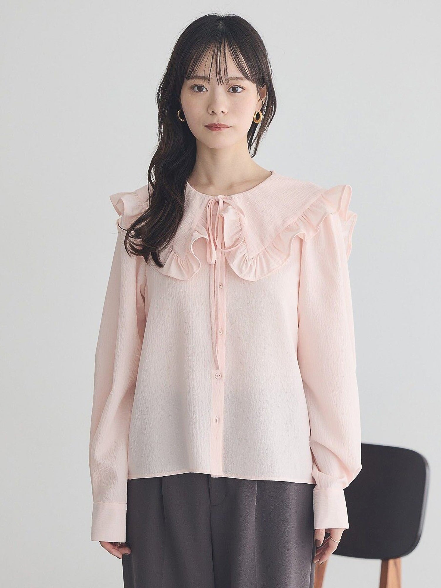 Sae Frilled Sailor Collar Blouse