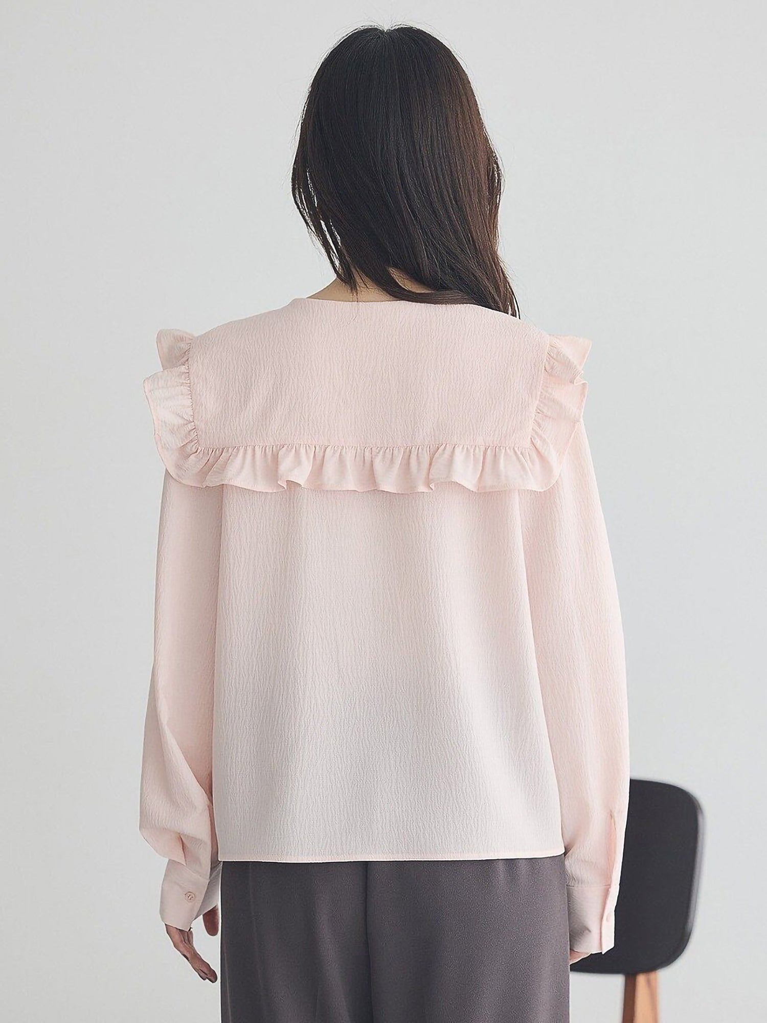 Sae Frilled Sailor Collar Blouse