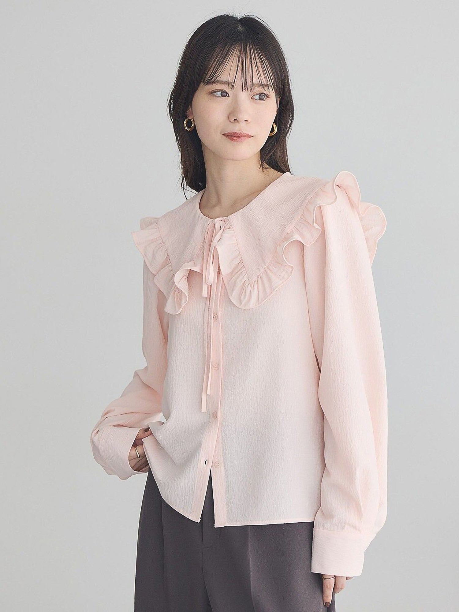 Sae Frilled Sailor Collar Blouse