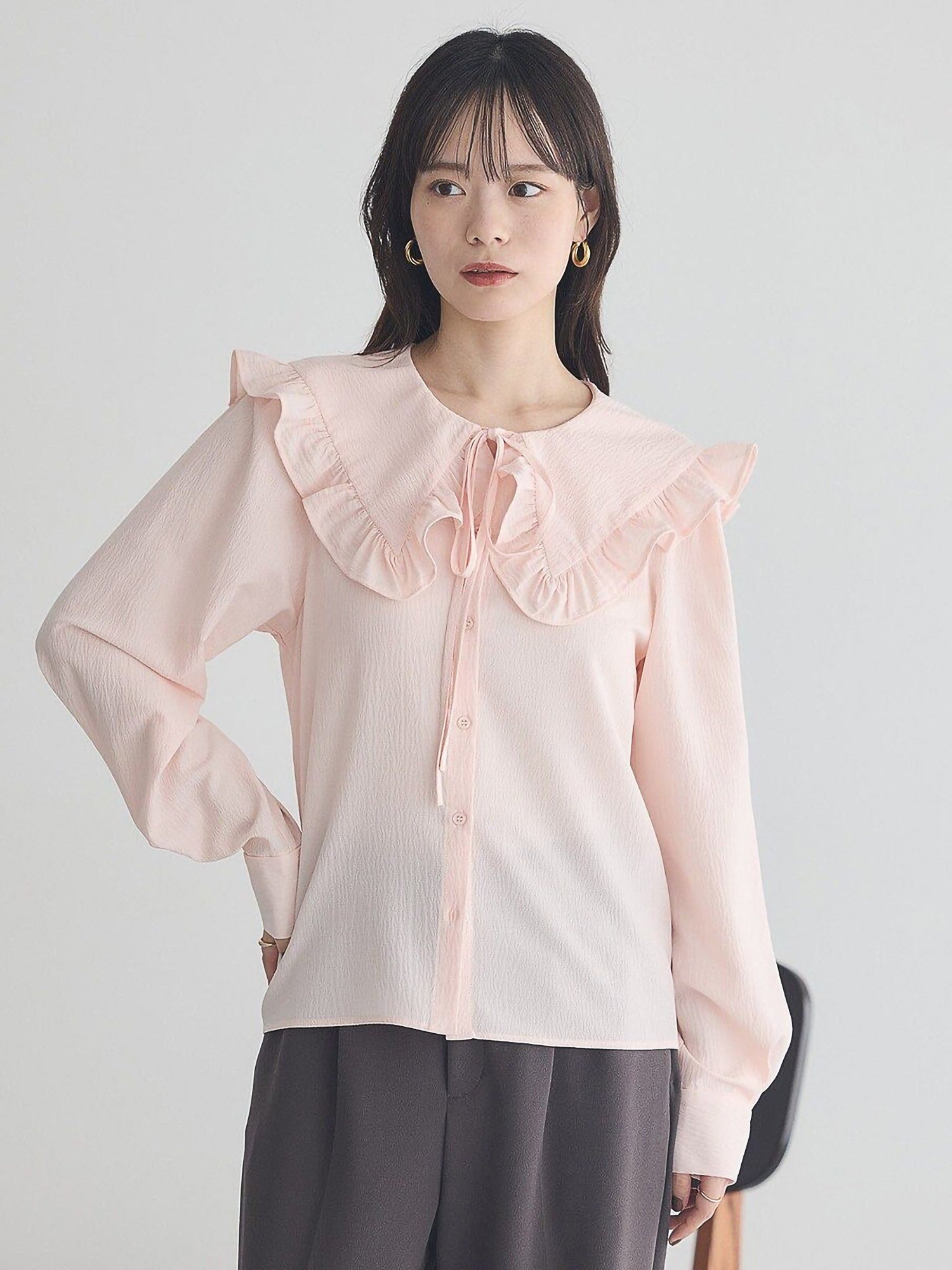 Sae Frilled Sailor Collar Blouse