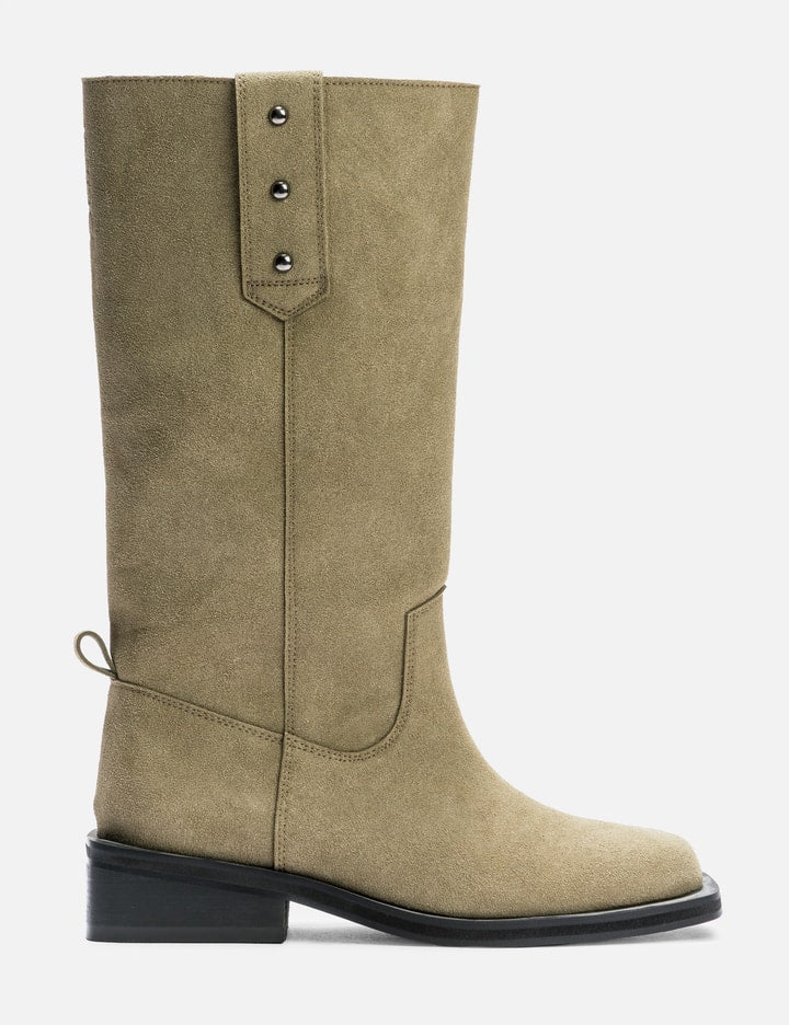Deinet Natural Suede Biker Boots