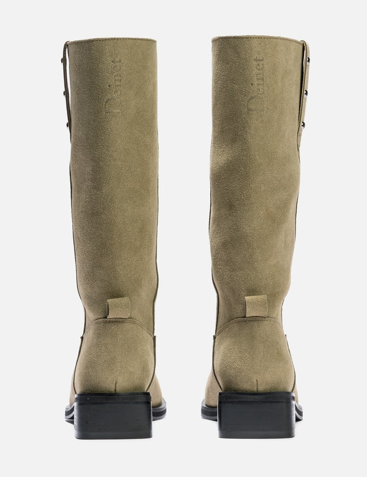 Deinet Natural Suede Biker Boots