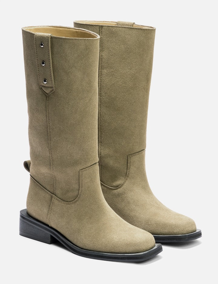 Deinet Natural Suede Biker Boots