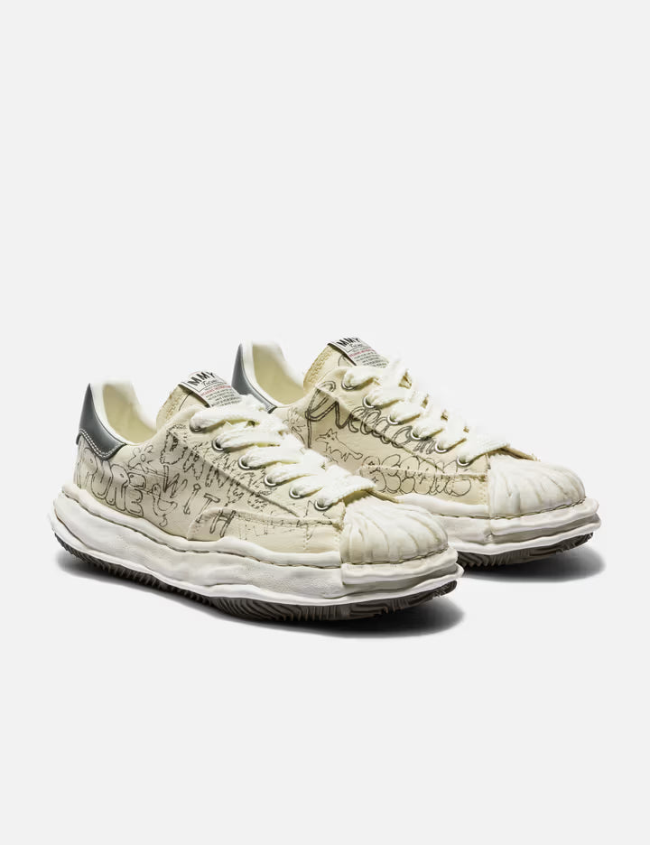 "BLAKEY" OG Sole Graffiti Printed Canvas Low Top Sneaker