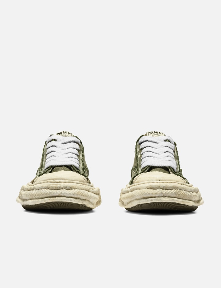 "PETERSON23" Original Sole Vintage Effect Embroidered Canvas Low-top Sneaker