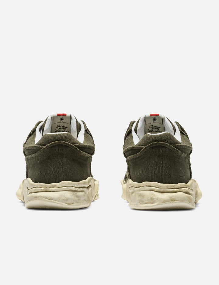 "PARKER" Original Sole Vintage Effect Embroidered Canvas Low-top Sneaker