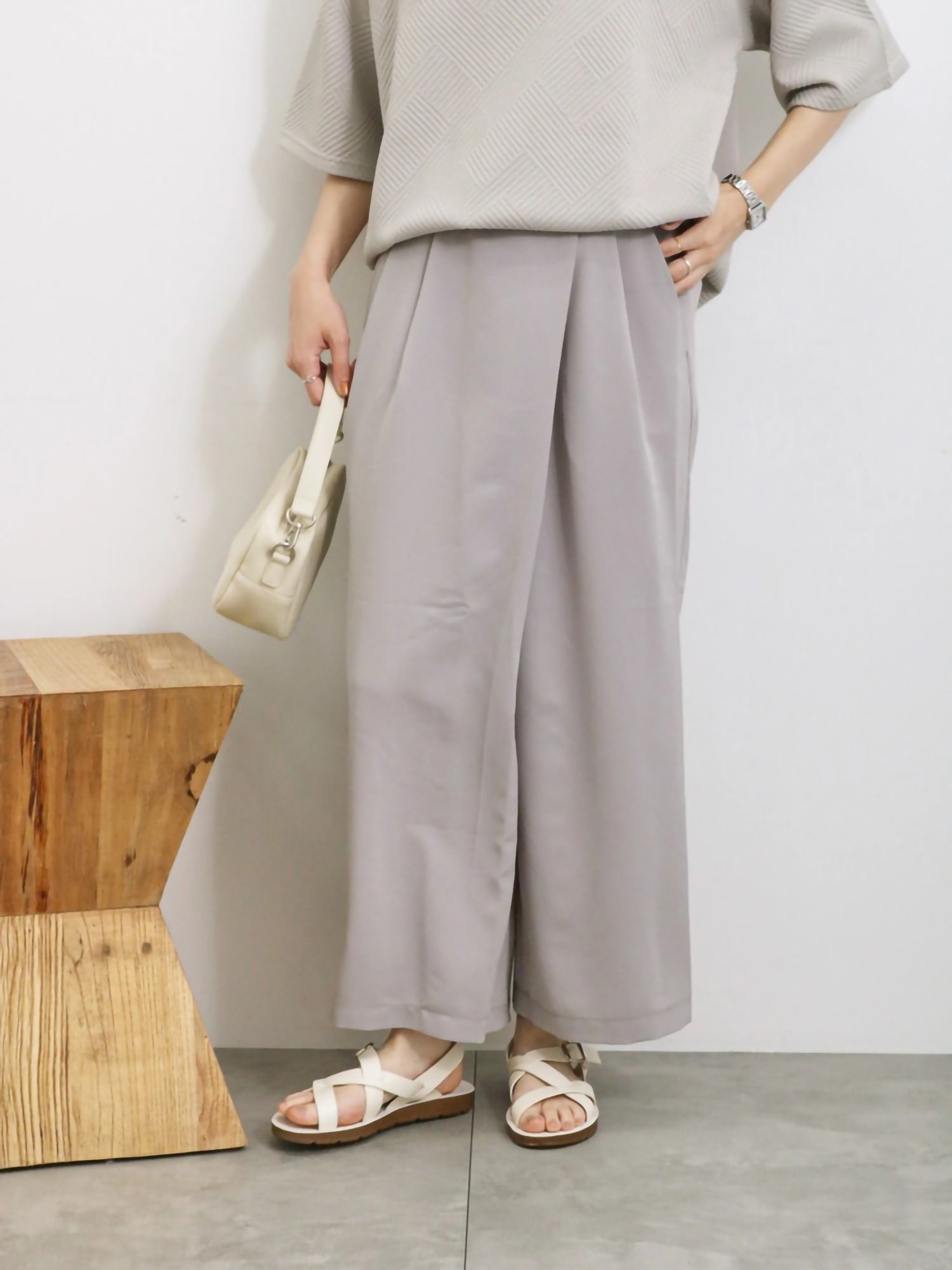 Sorakaze Wrap-Style Wide Pants
