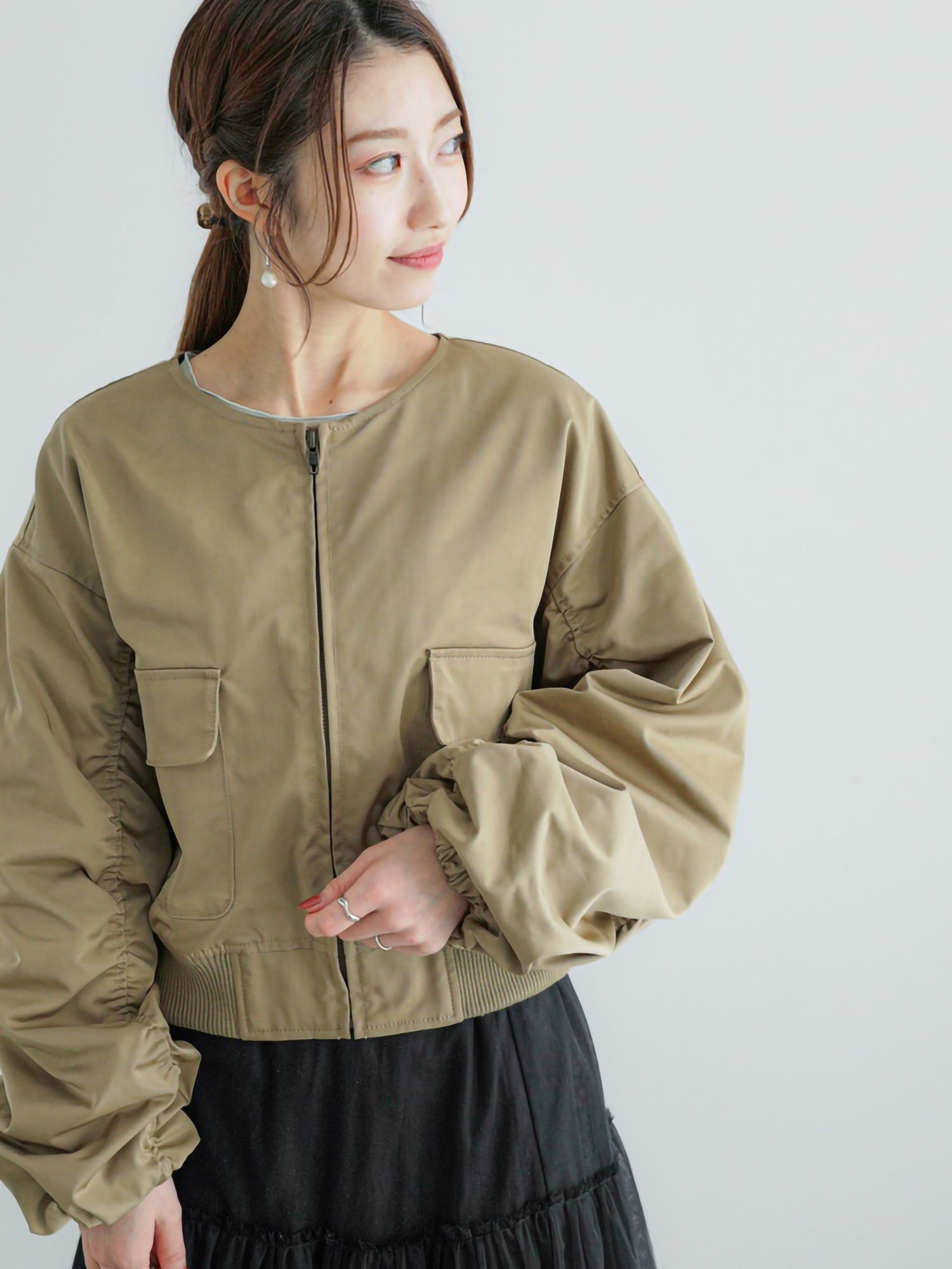 Sorena Short Gathered Blouson