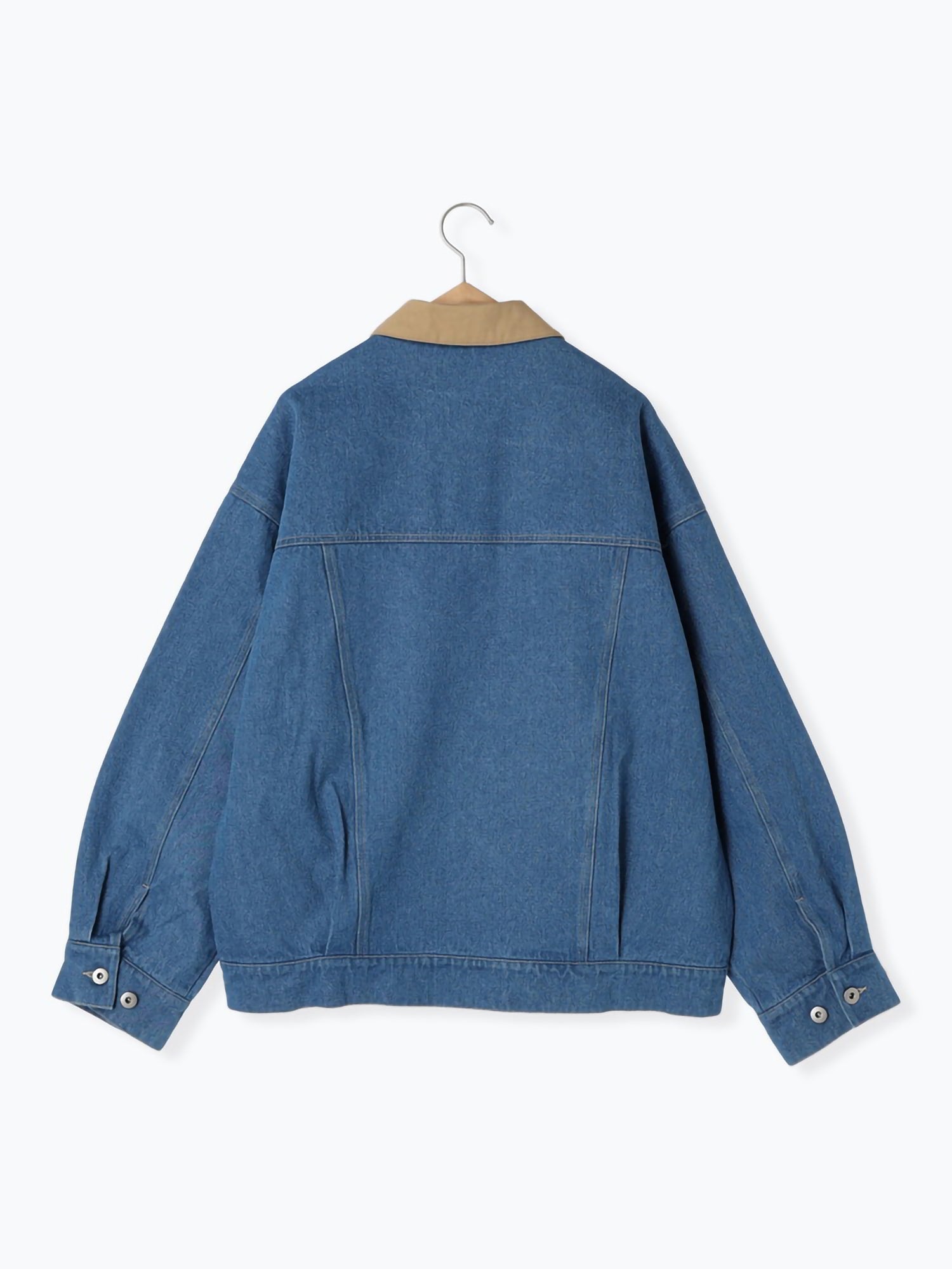 Suikae Collar Color Denim Jacket
