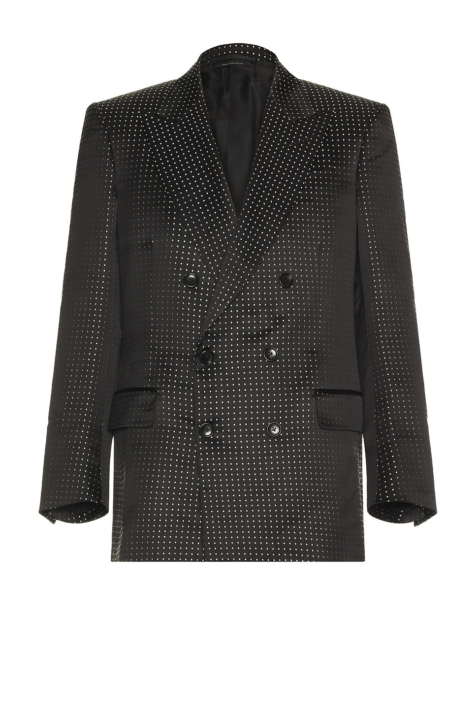 Duchesse Polka Dot Jacquard Double Breasted Jacket