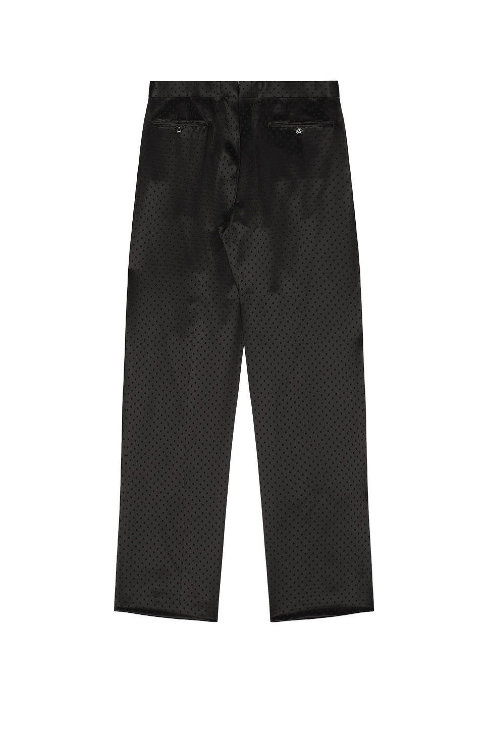 Crepe Satin Polka Dot Jacquard Double Pleat Pant