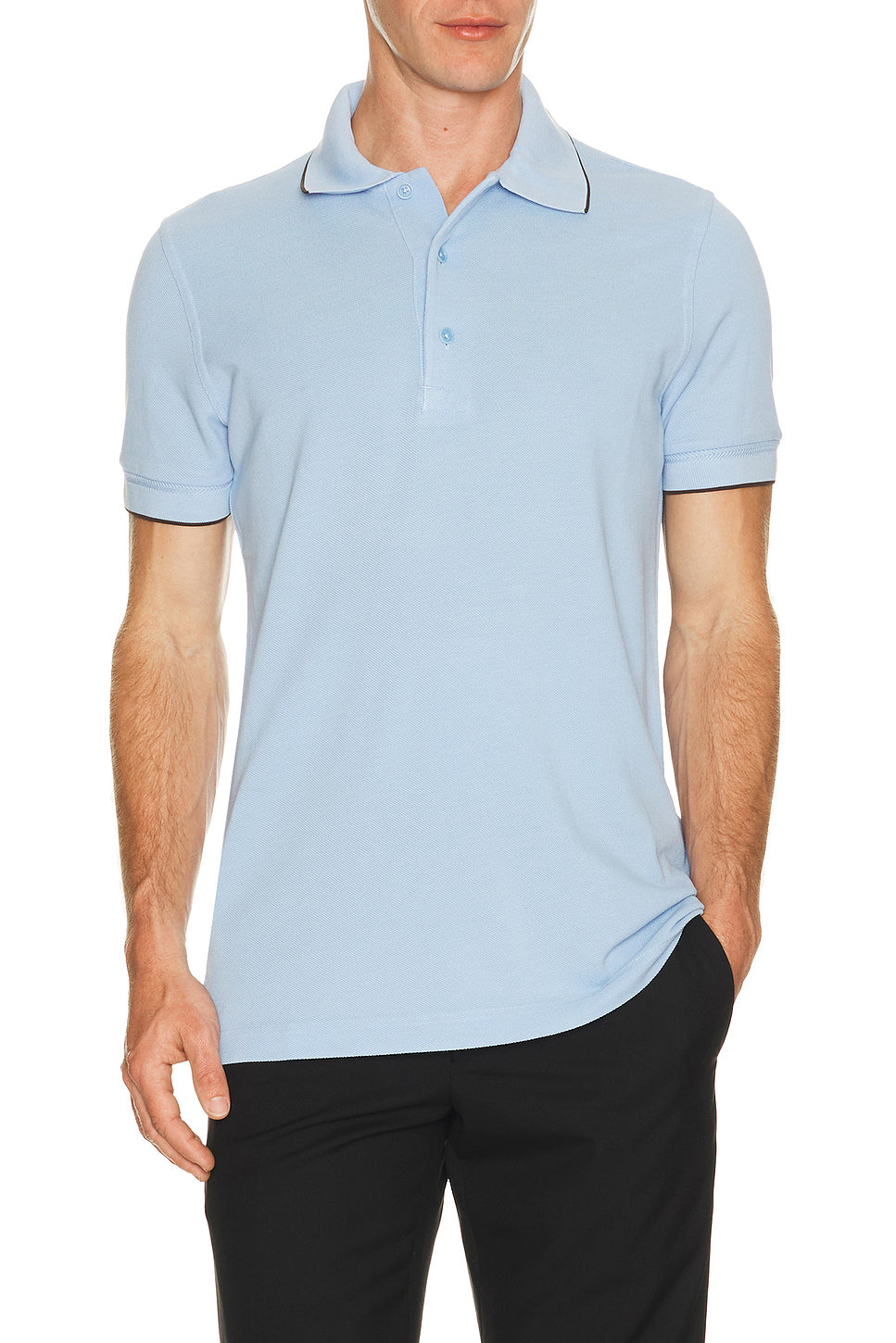 Contrast Lyocell Piquet Polo