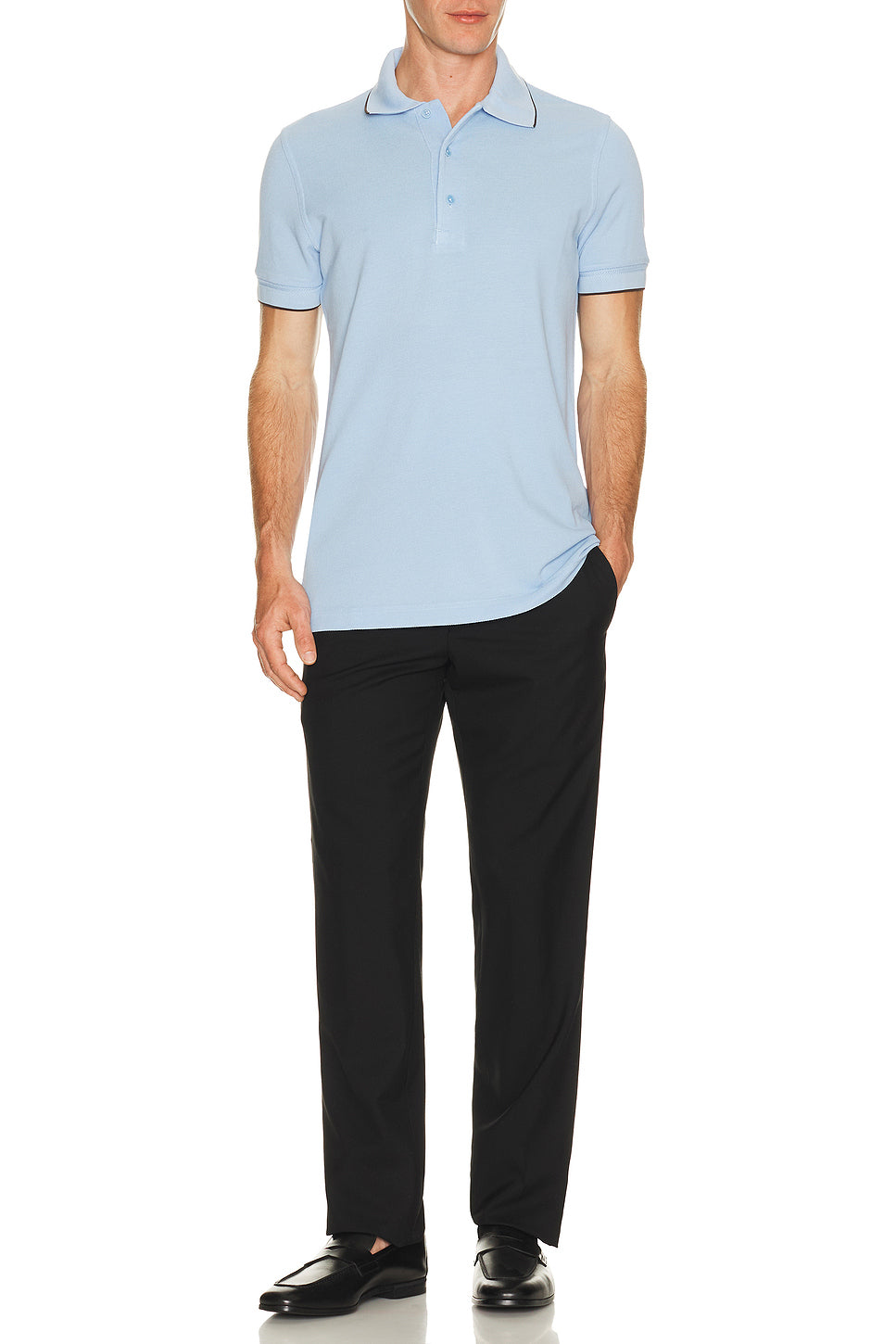 Contrast Lyocell Piquet Polo