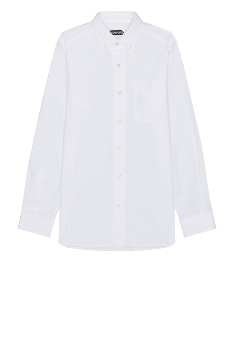 Washed Stretch Oxford Slim Fit Leisure Shirt