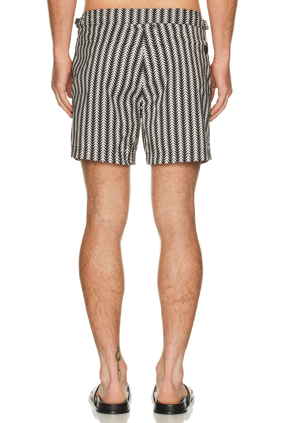 Geometric Print Micro Compact Poplin Swim Short