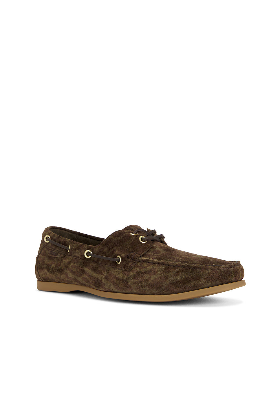 Ocelot Printed Suede Robin Boat Shoe