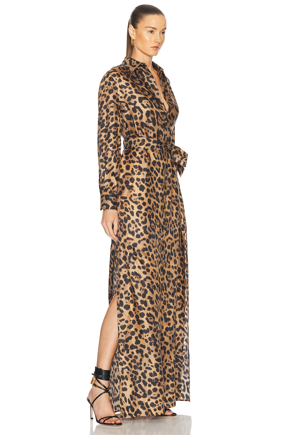 Belted Long Shirt Dress