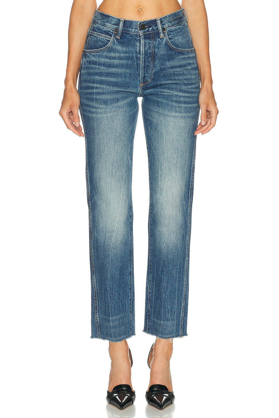 Stonewashed Denim Melanie Straight Leg