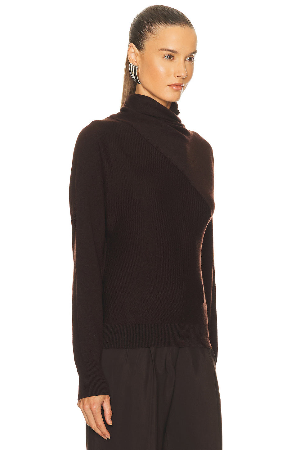 Cashmere Wrap Collar Sweater
