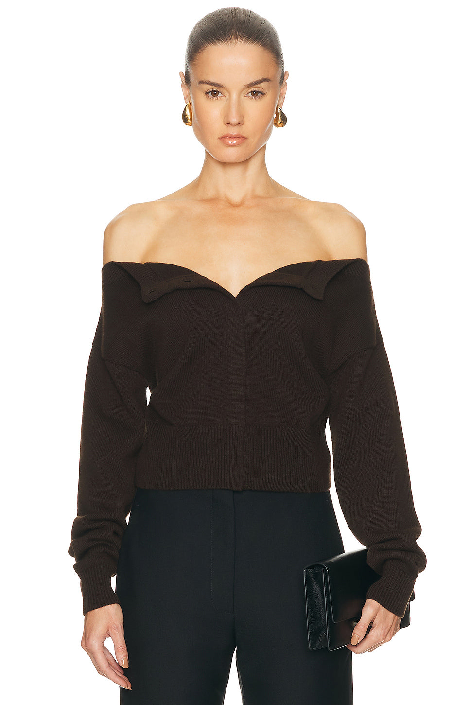 Open-Neck Cardigan