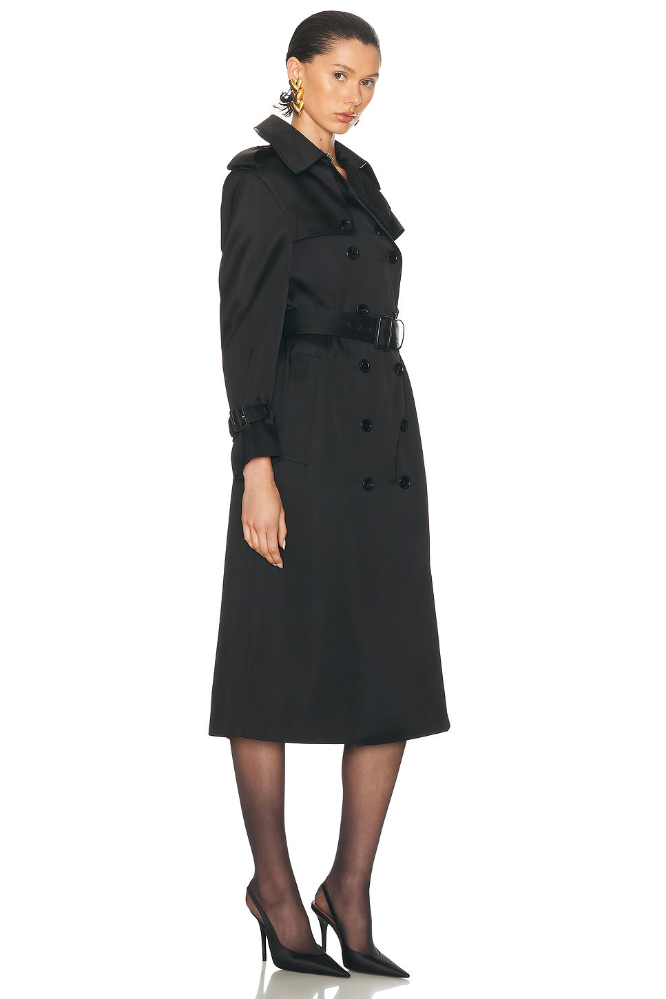 Shiny Trench Coat