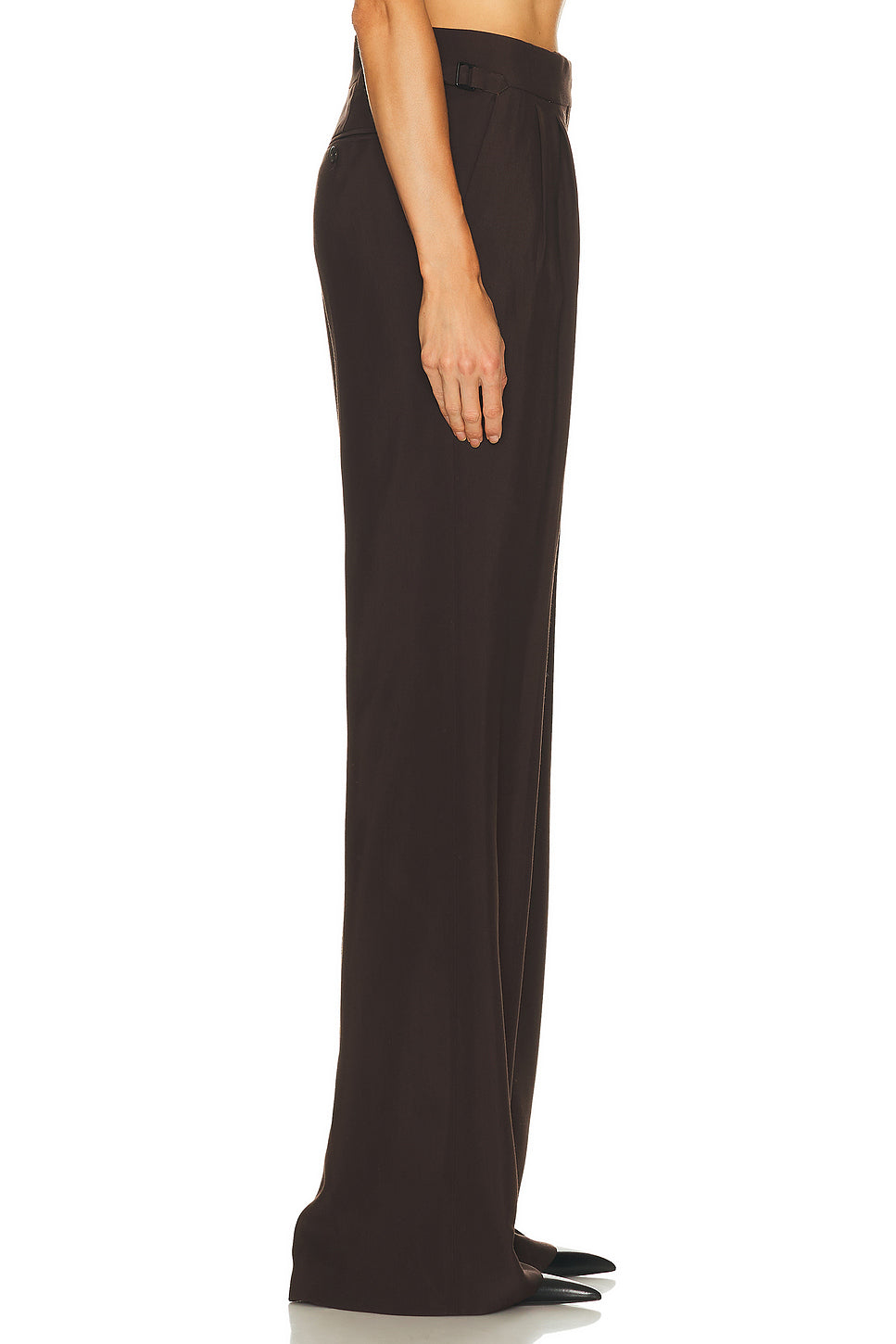 Tailored Double Pleat Wide Leg Pant