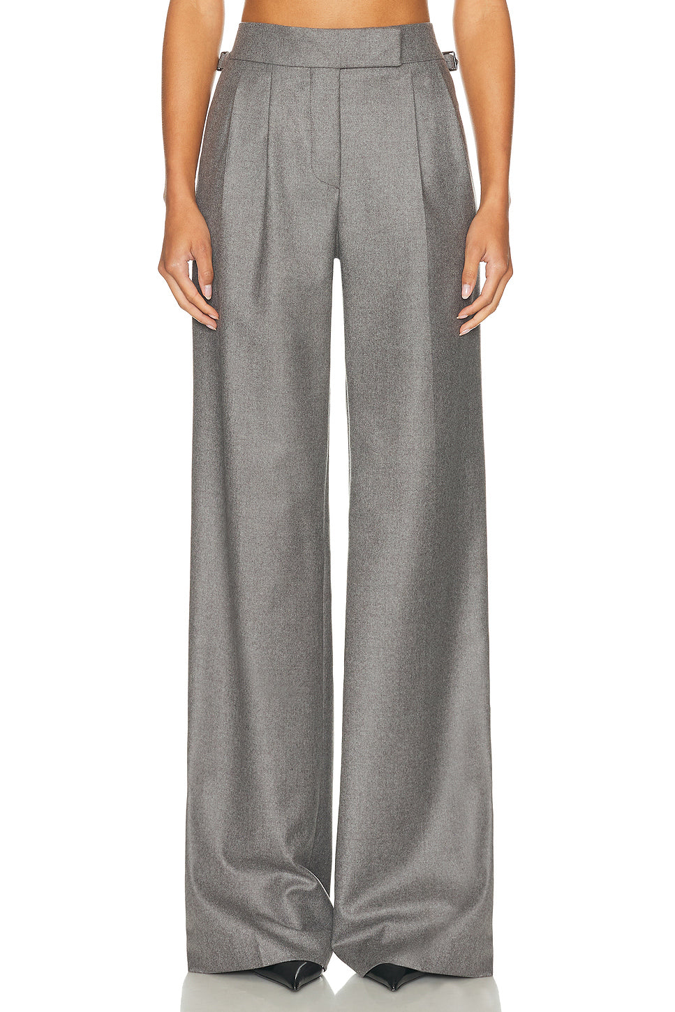 Tailored Cashmere Wide Leg Pant