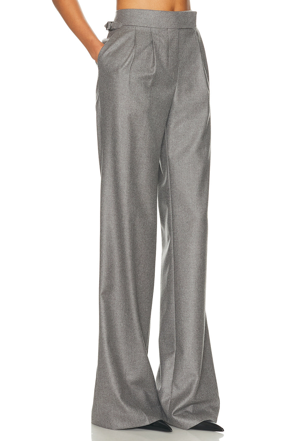 Tailored Cashmere Wide Leg Pant