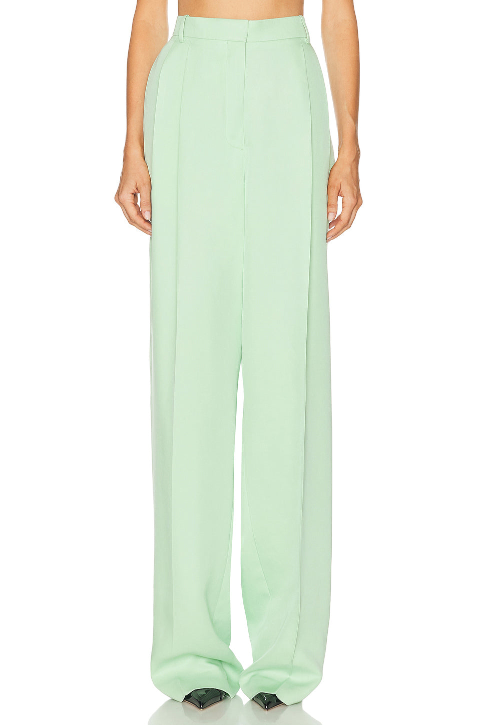 High Waist Wide Leg Pleated Pant