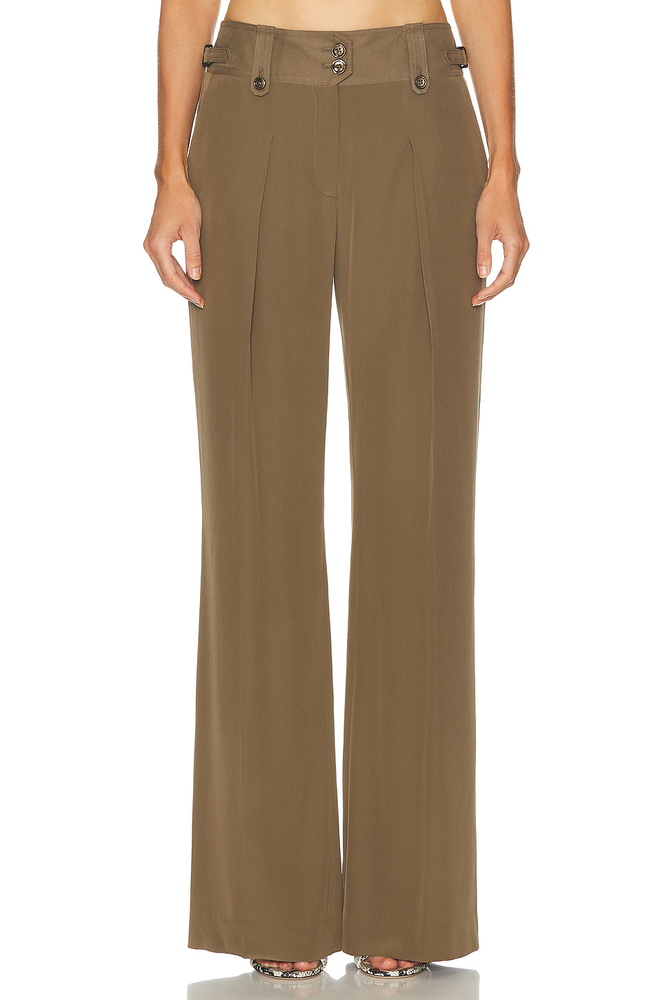 Pleated Wide Leg Pant