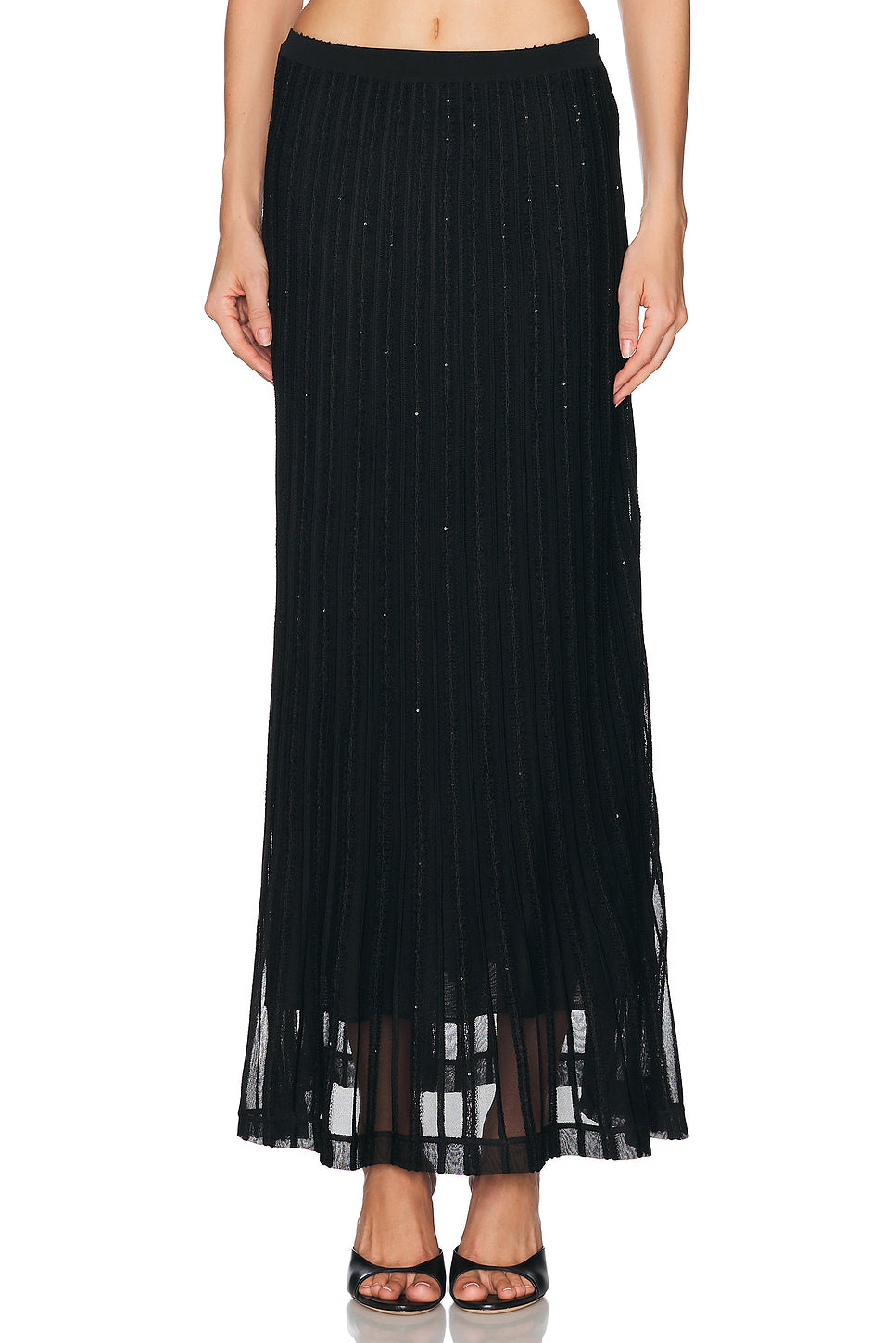 Micro Sequins Evening Skirt