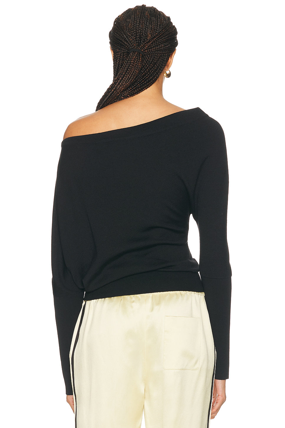 Wool Silk Off The Shoulder Top