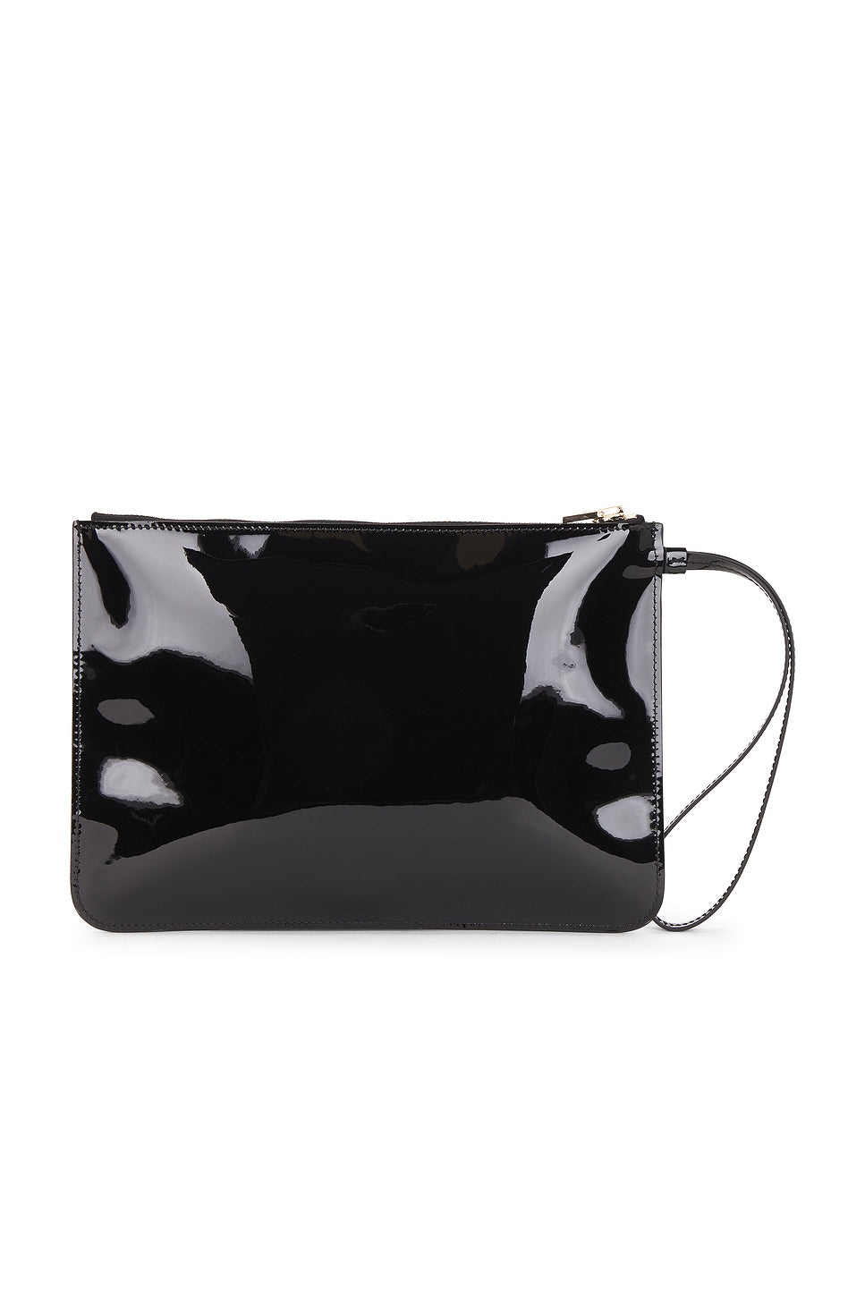 Patent Leather Zipped Wristlet Pouch