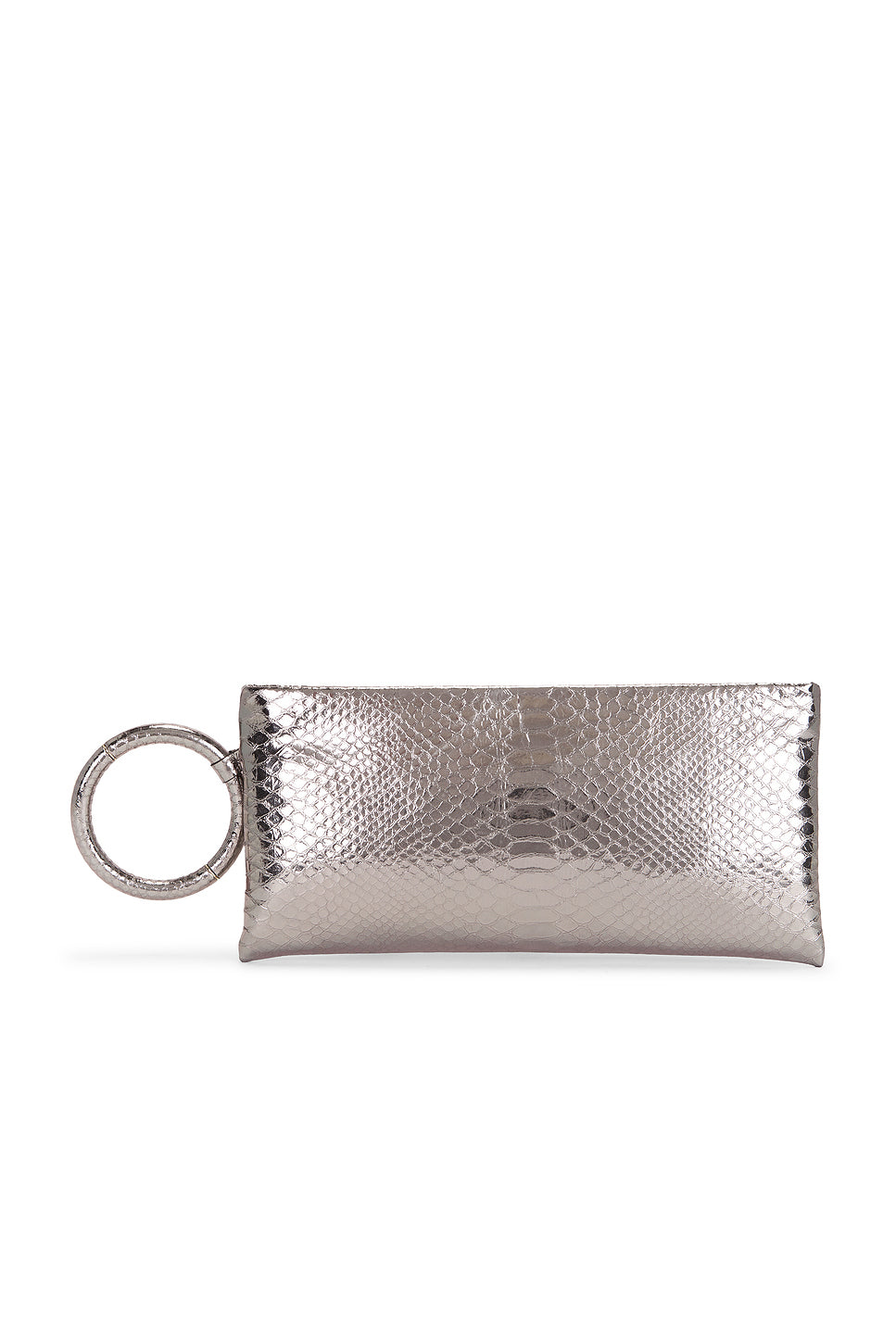 Laminated Printed Python Clutch
