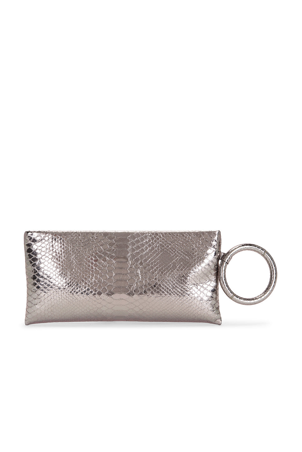 Laminated Printed Python Clutch
