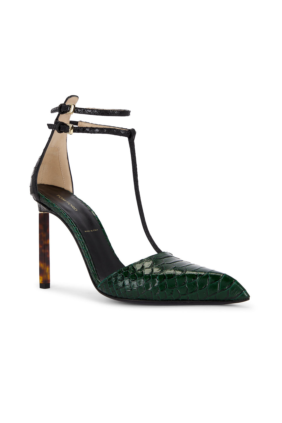Printed Python T Strap 105 Pump