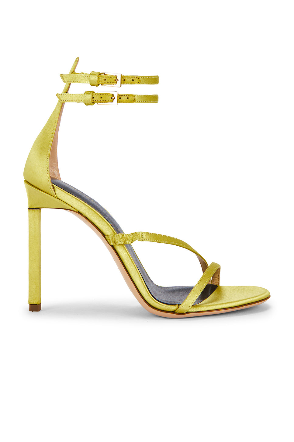 Satin Ankle Strap Sandal