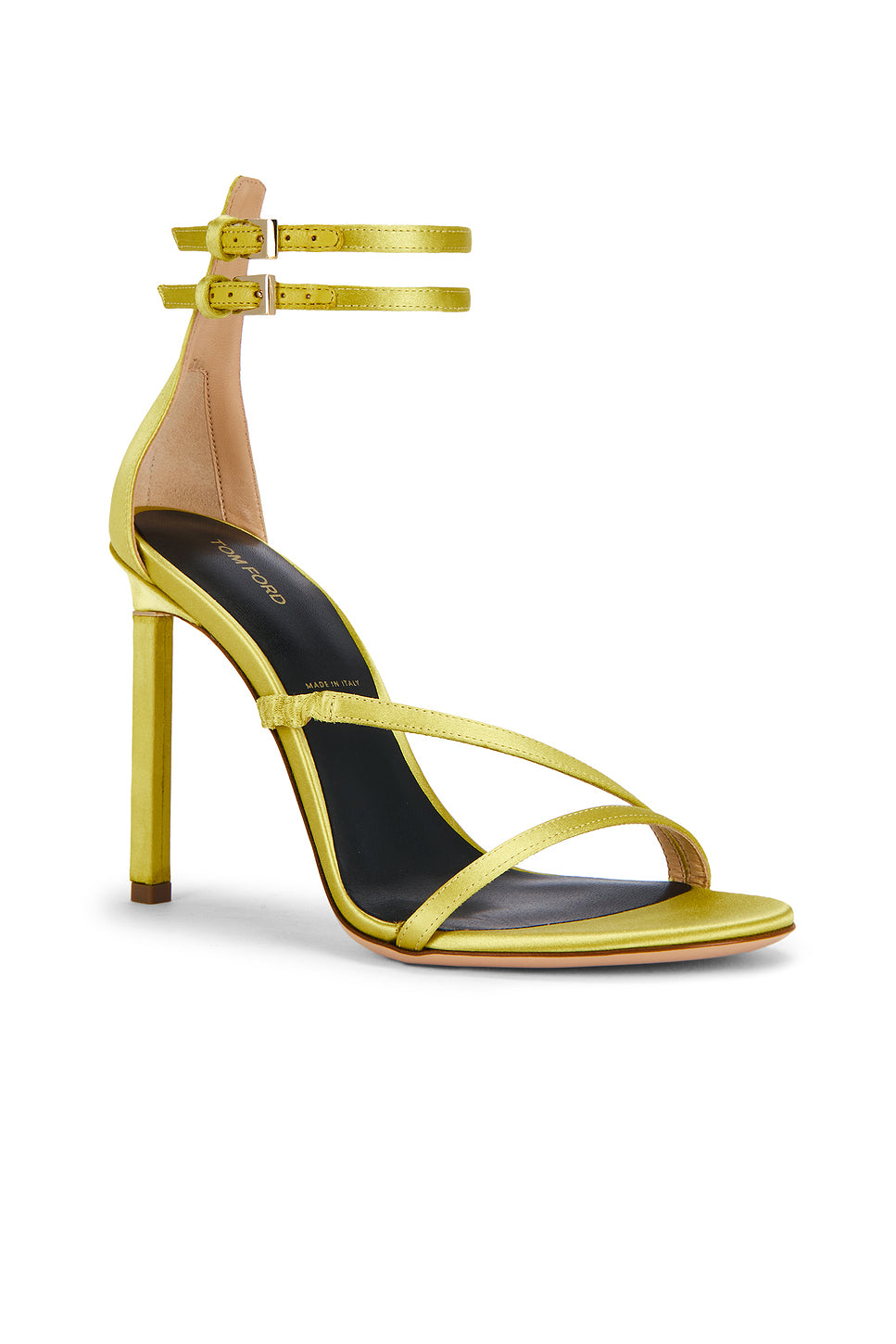 Satin Ankle Strap Sandal