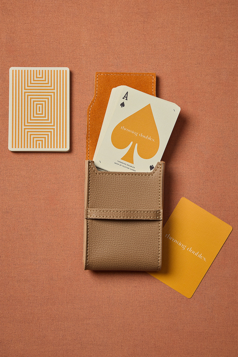 for FWRD The Riviera Leather Playing Card Set