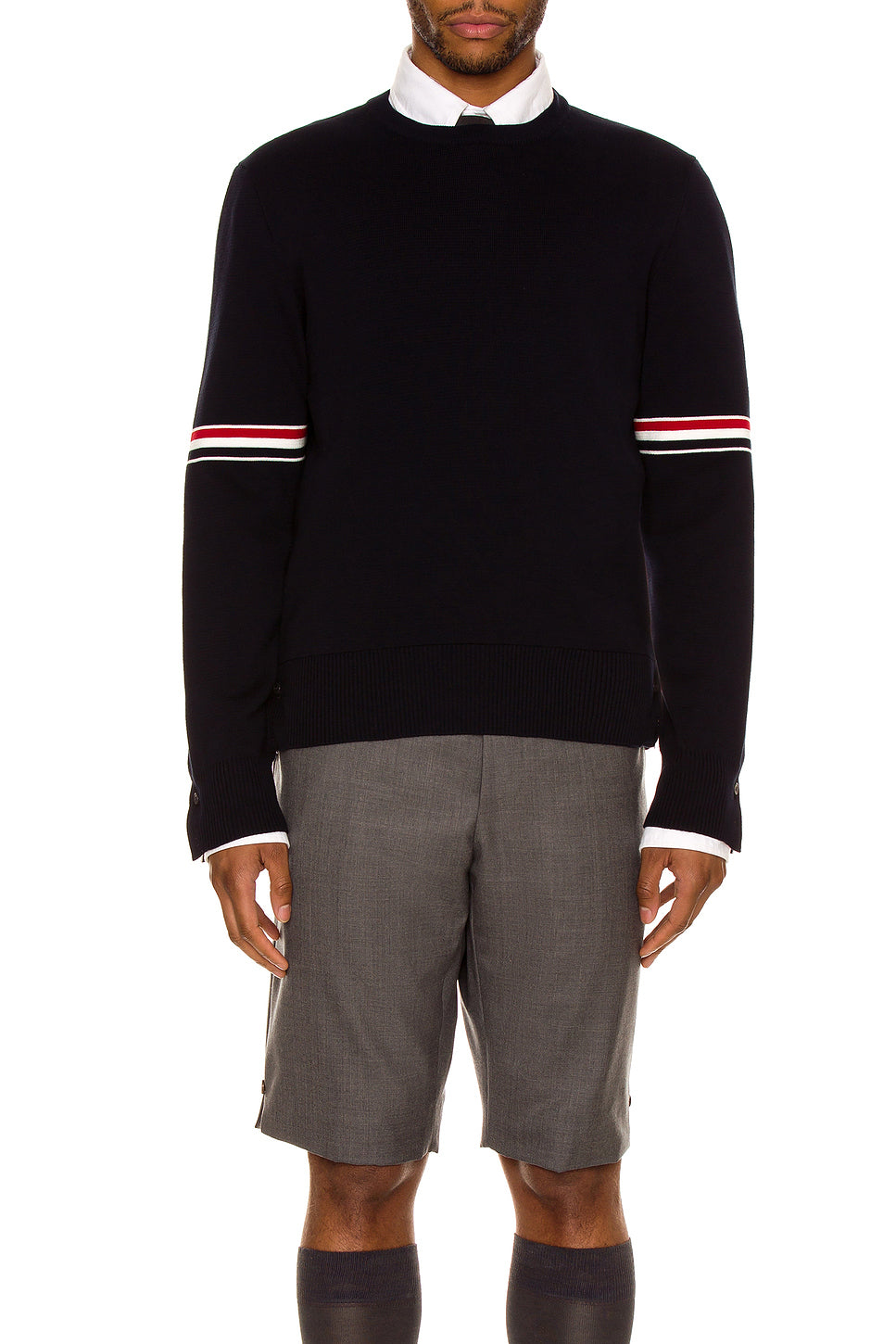 Milano Stitch Armband Cotton Sweater