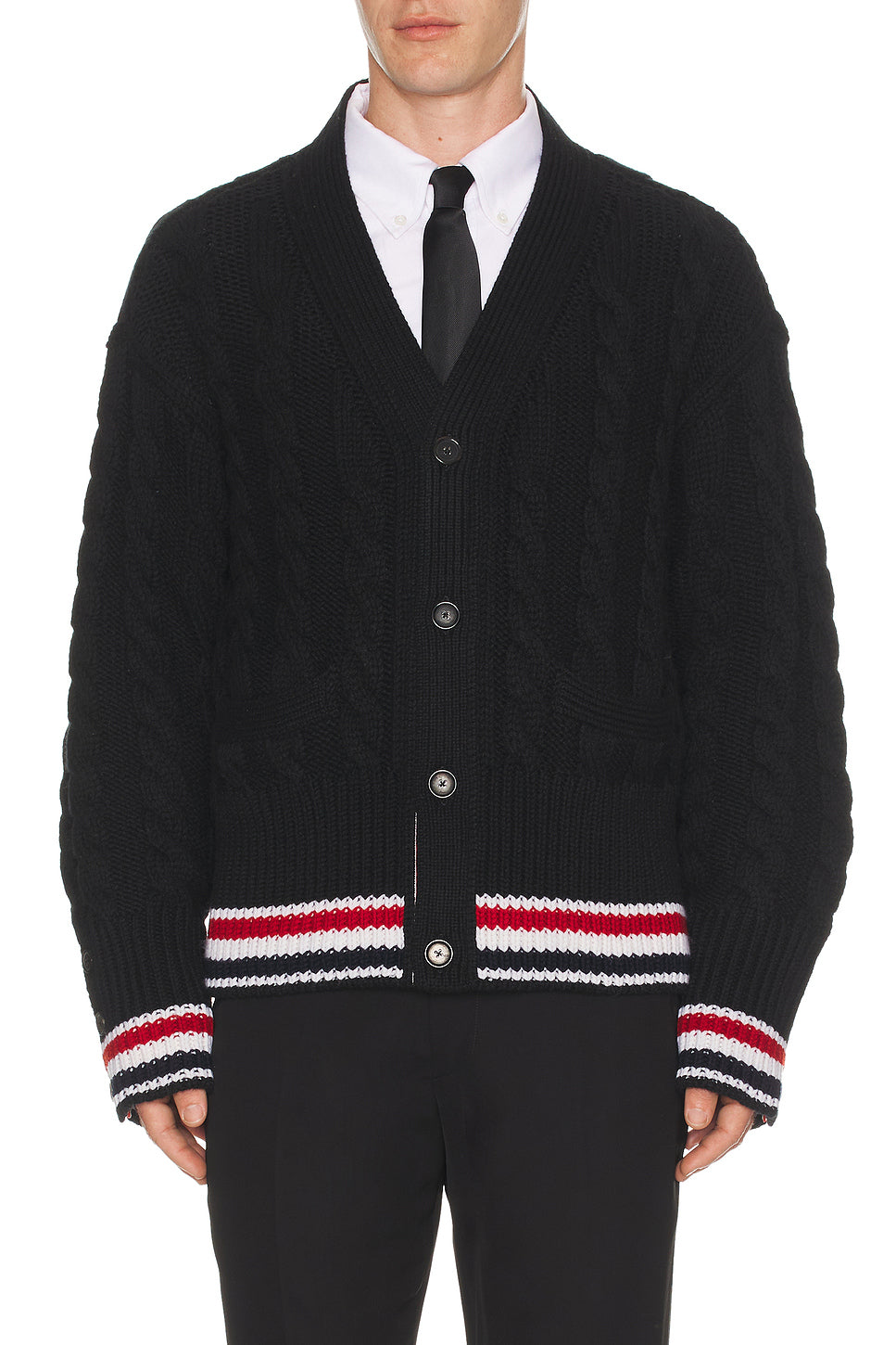 Baby Cable V Neck Cardigan