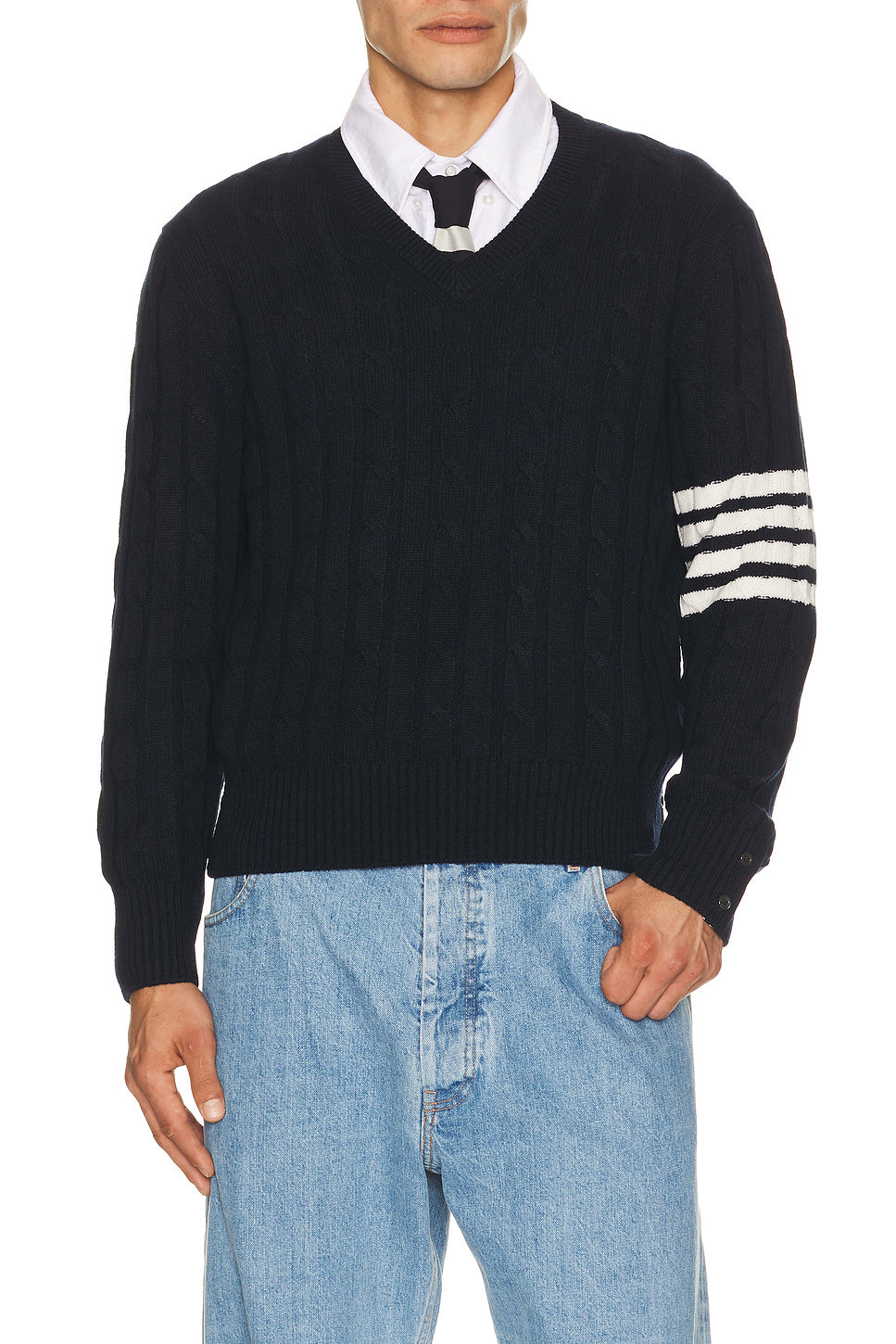 Cable Stitch Relaxed Fit Pullover