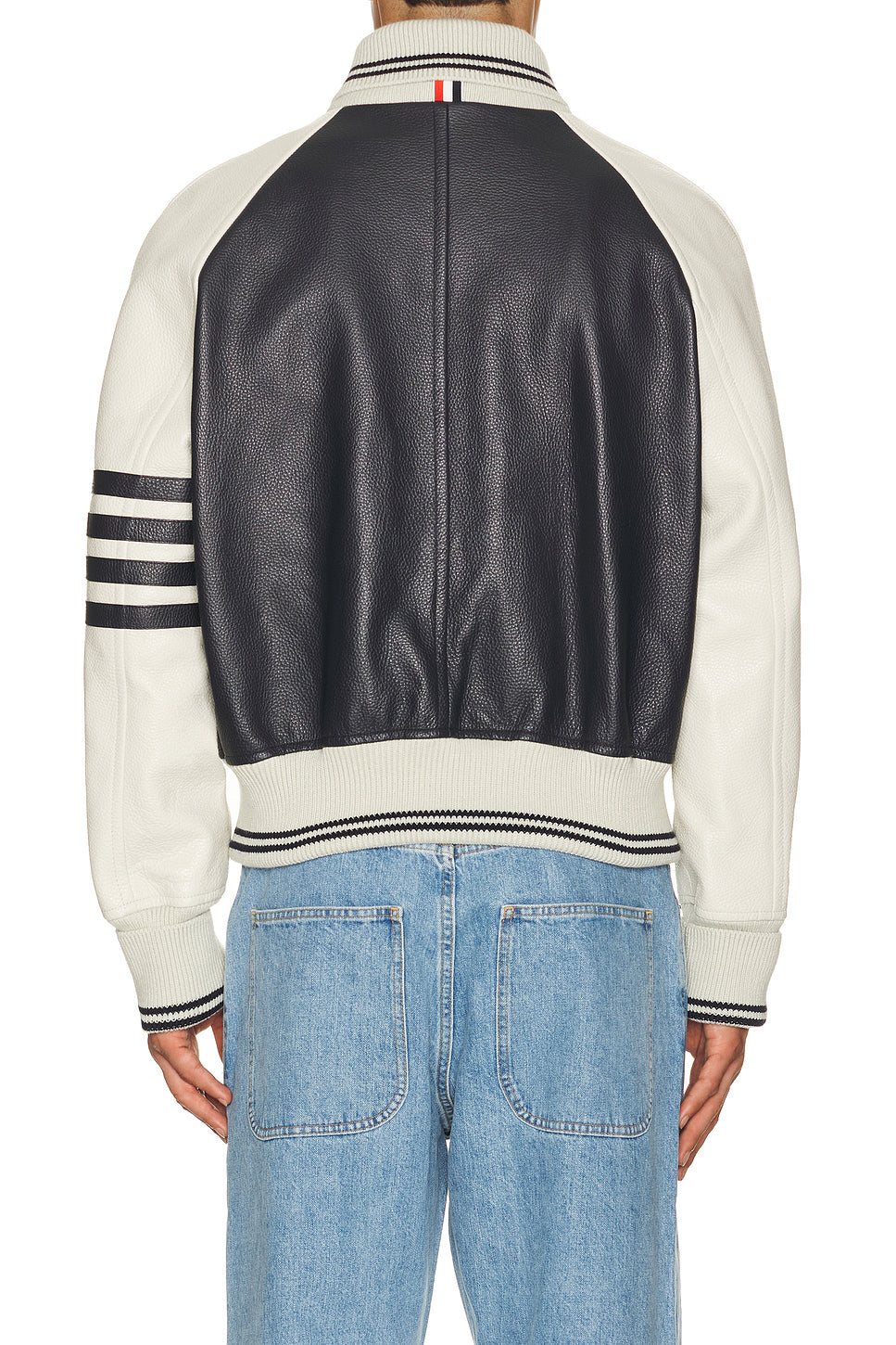 Oversized Raglan Sleeve Leather Jacket