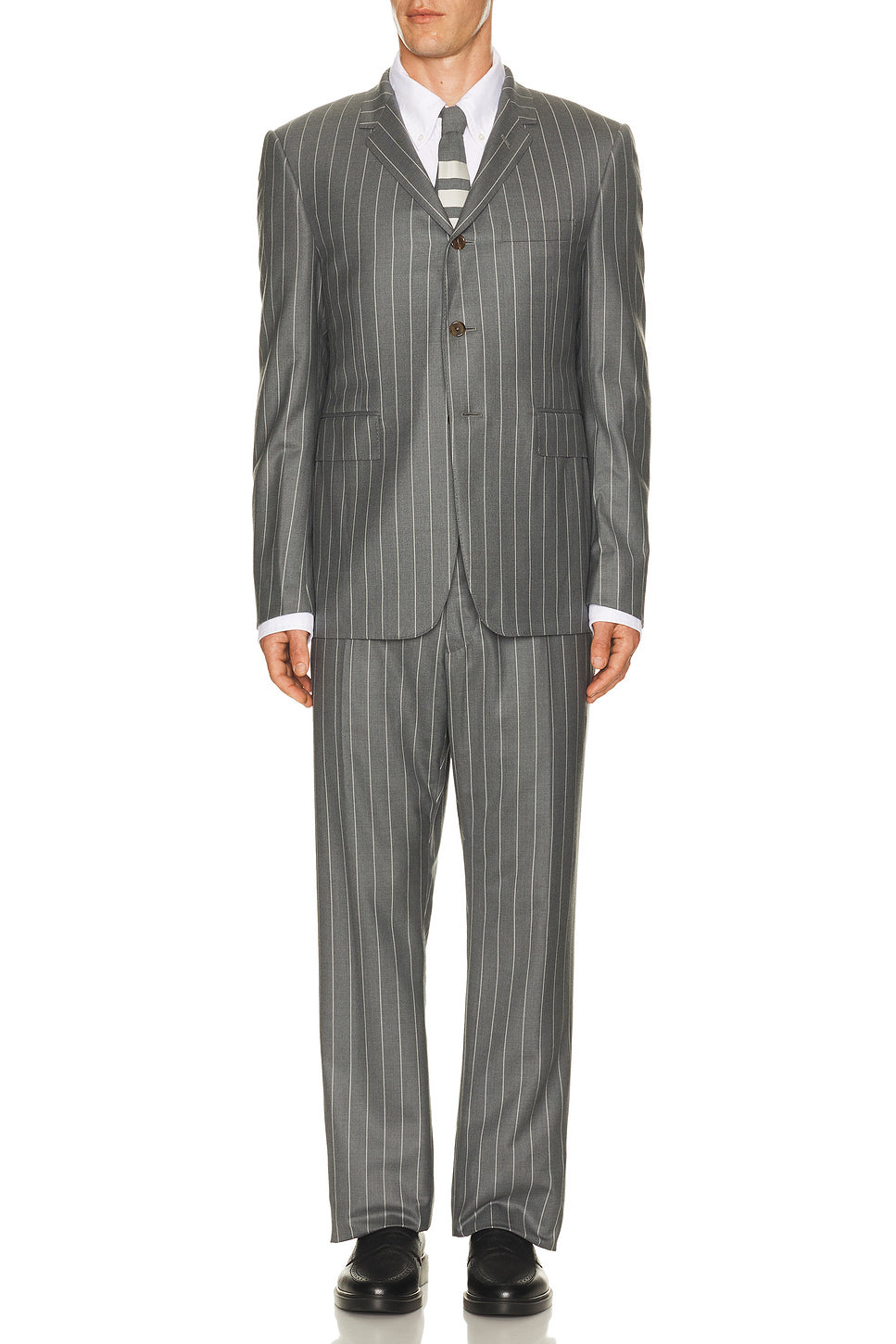 Fit 1 Wool Flannel Chalk Stripe Blazer