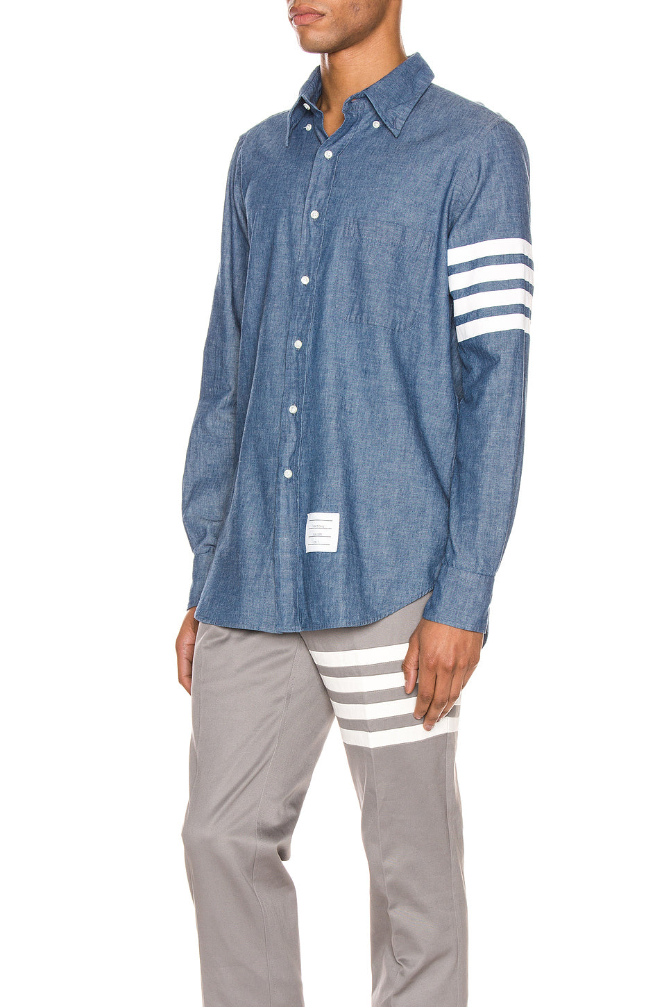 Straight Fit Button Down Long Sleeve Shirt