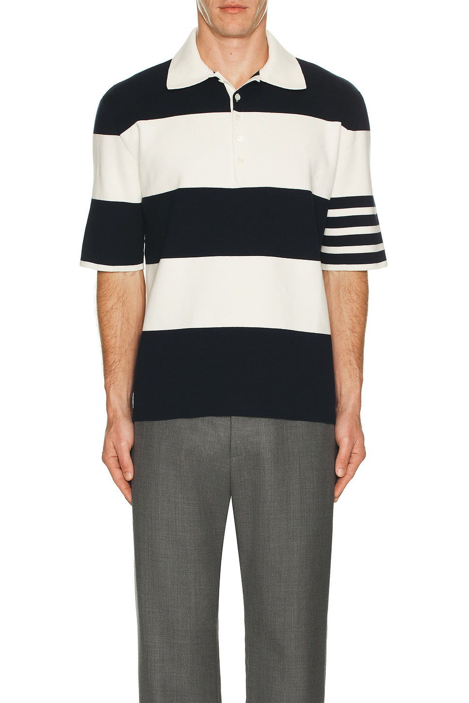 Rugby Stripe Short Sleeve Polo