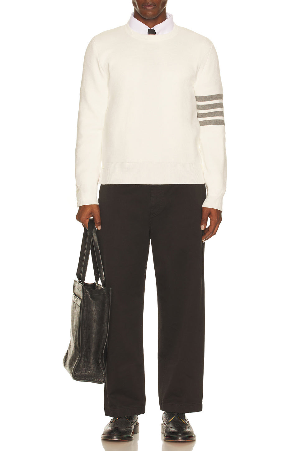 Straight Fit 4 Bar Oxford Shirt
