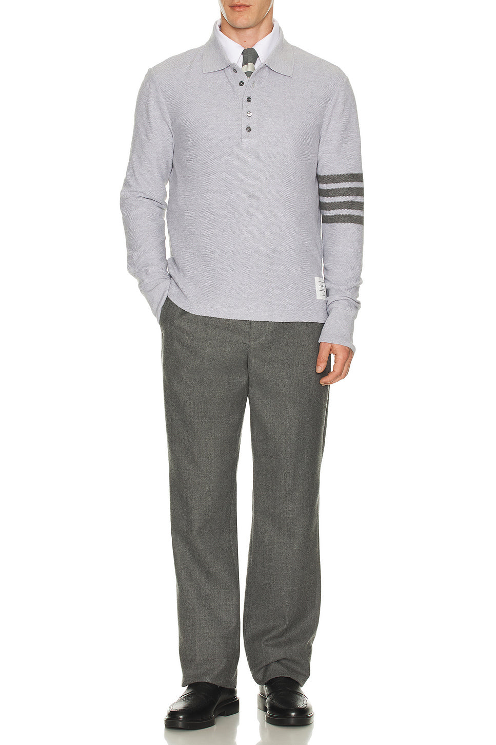 Long Sleeve Pique Polo