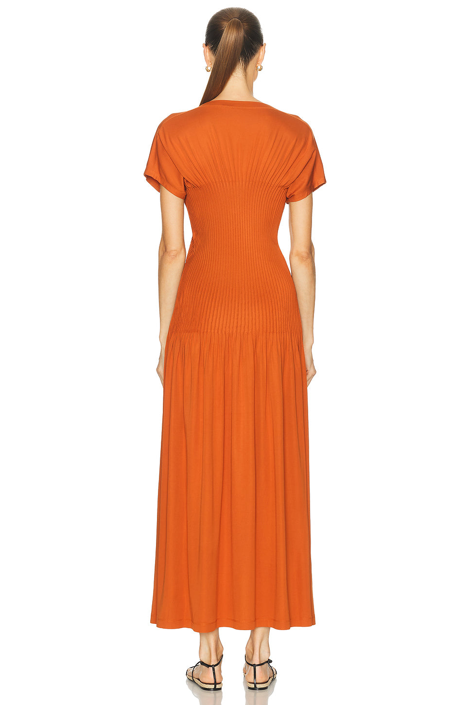Knife Pleated Jersey Dress