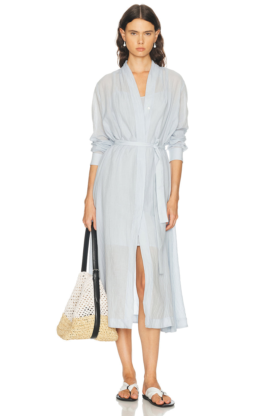Belted Cotton Voile Dress